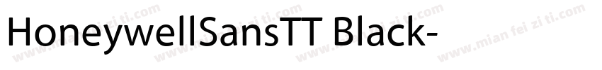 HoneywellSansTT Black字体转换